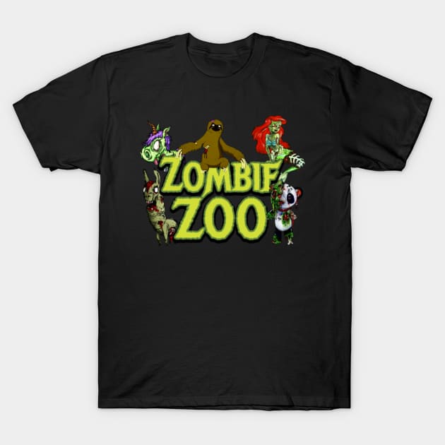 Halloween Zombie Panda Sloth Mermaid Llama Unicorn Light T-Shirt by Xizin Gao
